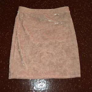 Velvet pencil skirt